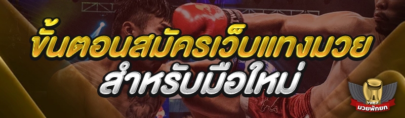 ขั้นตอนสมัครเว็บแทงมวย สำหรับม
