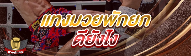 แทงมวยพักยก ดียังไง