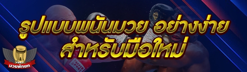 รูปแบบพนันมวย อย่างง่าย สำหรับมือใหม่
