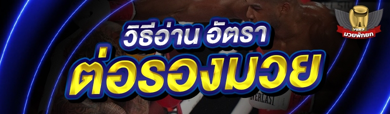 วิธีอ่าน อัตราต่อรองมวย